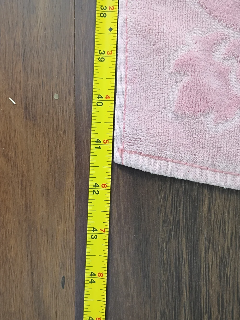 Vintage CANNON Bath Towel Pink Sculpted Rose & Diamond Pattern Made in USA